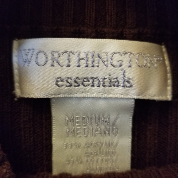 Worthington chocolate mock turtleneck - Picture 5 of 6